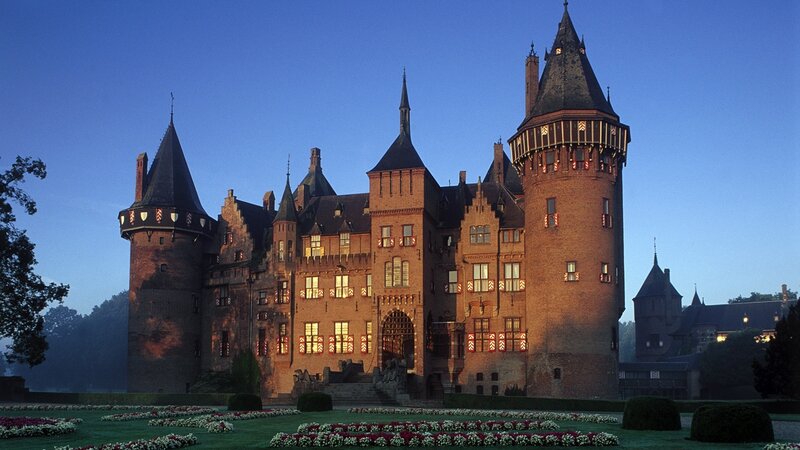 Castle at Dusk — Blue, Serene, Photograph