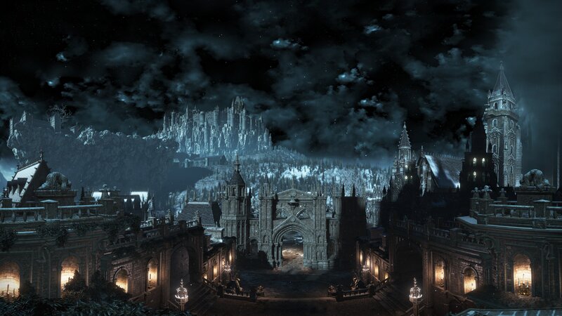 Castle at Night — Black, Dark, Dramatic