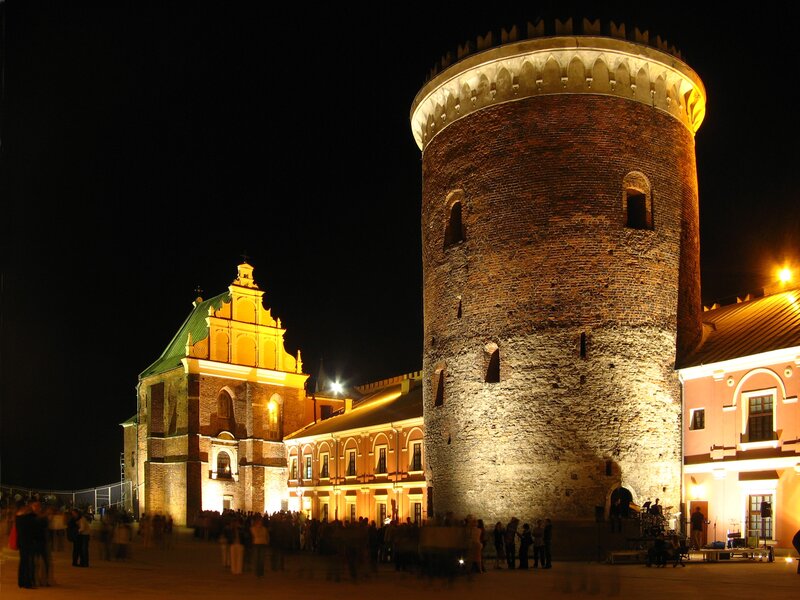 Castle at Night — Black, Dramatic, Photograph
