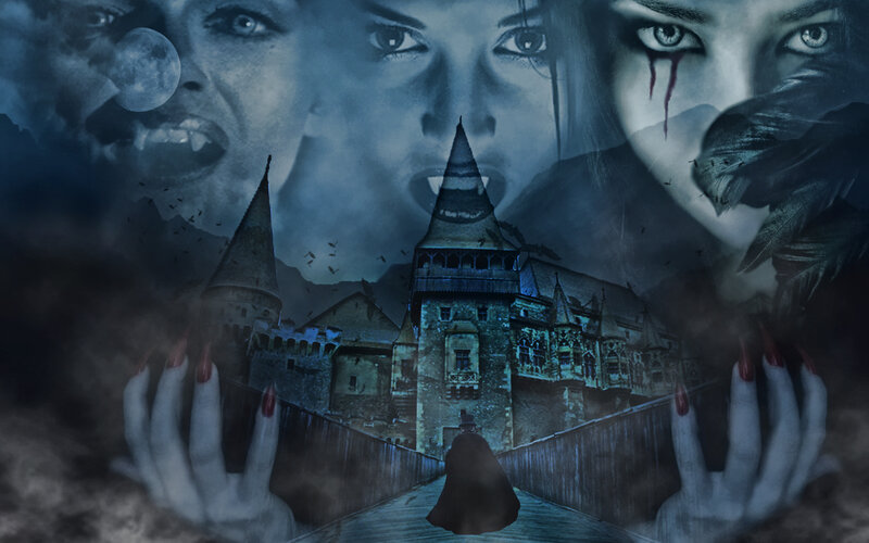 Castle at Night — Blue, Dark