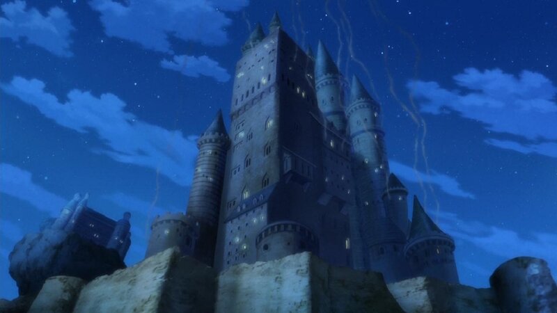 Castle at Night — Blue, Dramatic, Anime
