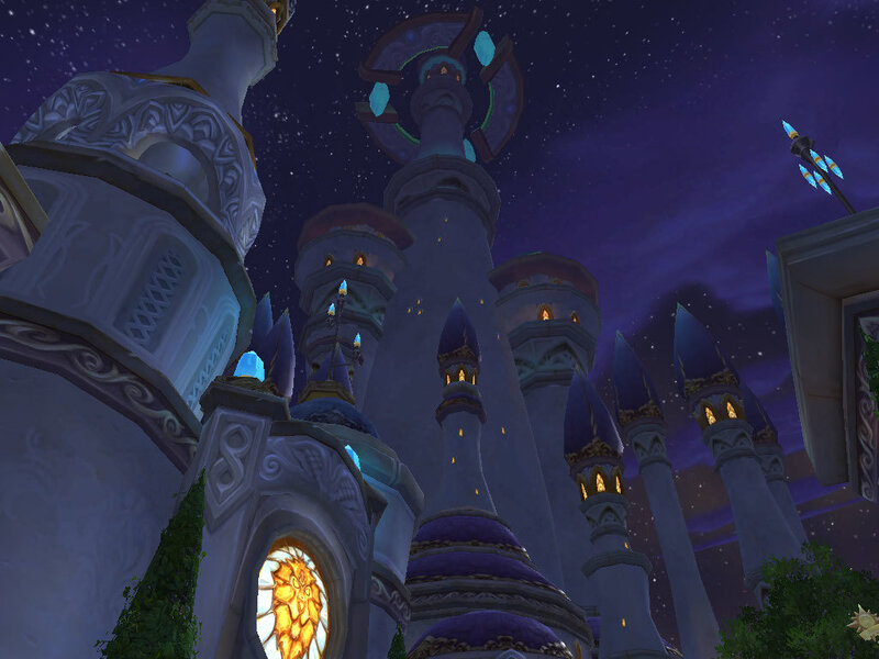 castle at night in a fantasy world
