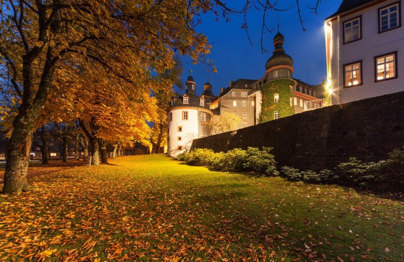 Castle at Night in Autumn