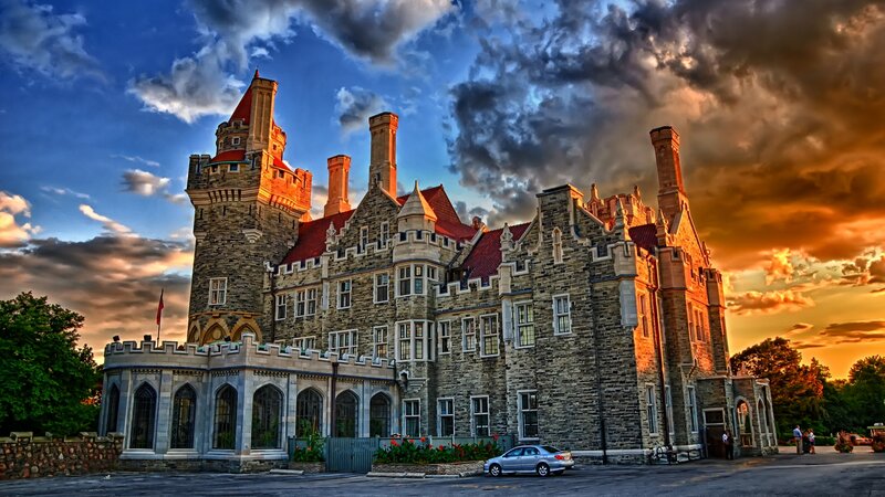 Castle at Sunset — Blue, Dramatic