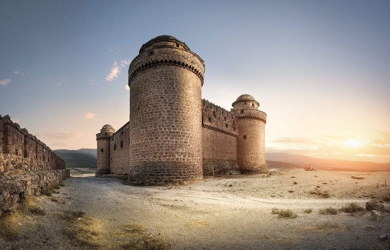 Castle at Sunset — Brown