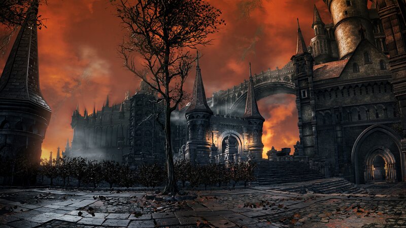 Castle at Sunset — Orange, Dramatic, 3d Render