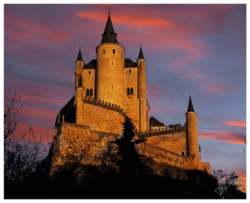 Castle at Sunset — Purple
