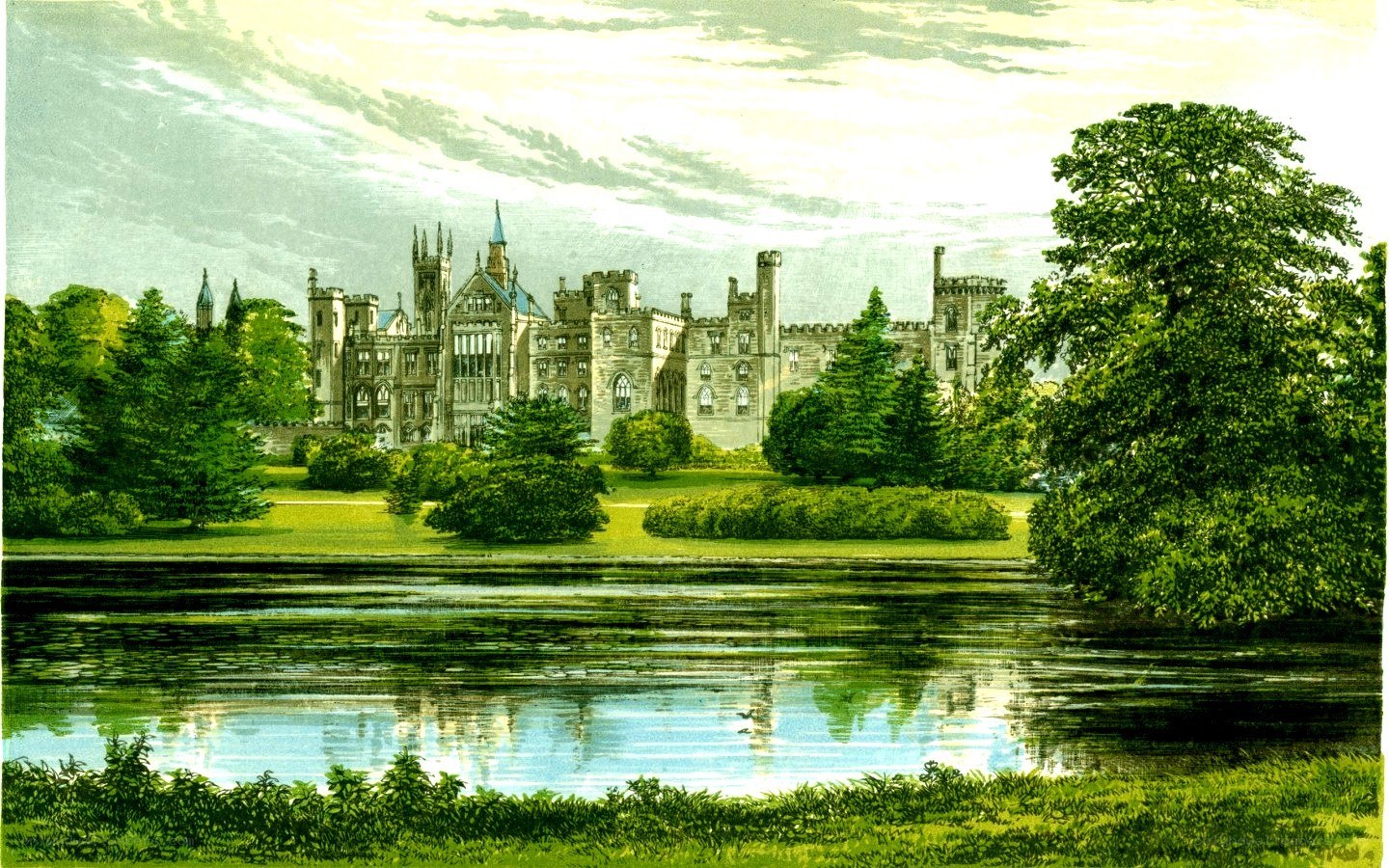 Castle by a lake