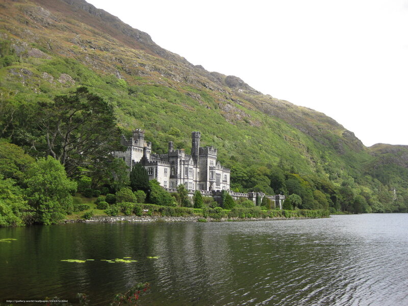 Castle by a Lake — Green, Serene, Afternoon, Photograph, Mountain, Trees