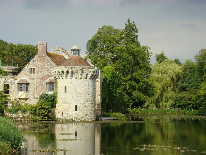 Castle by a Lake — Green, Serene, Afternoon, Photograph, Trees, Tower