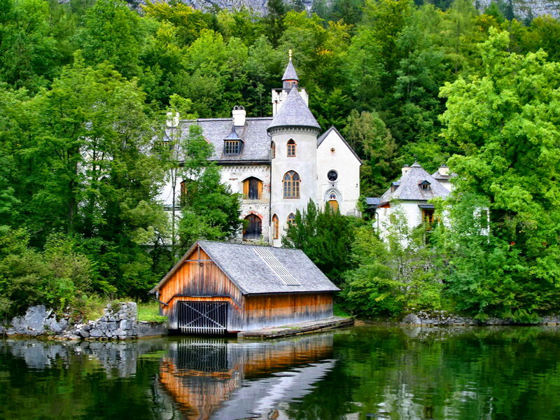 Castle by a Lake — Green, Serene, Summer