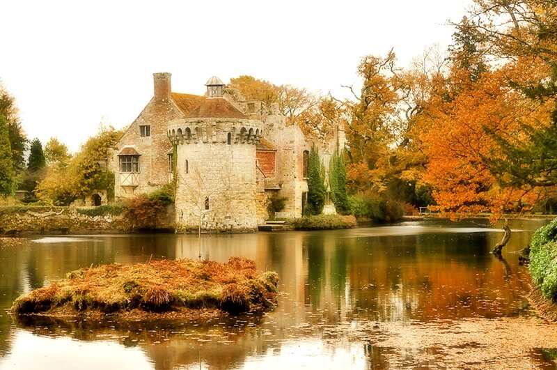 Castle by a Lake — Orange, Serene