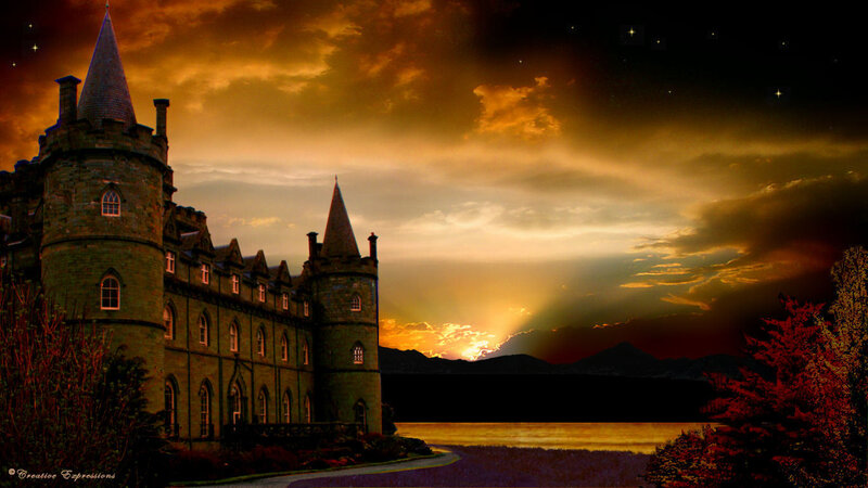 Castle by a Lake — Orange