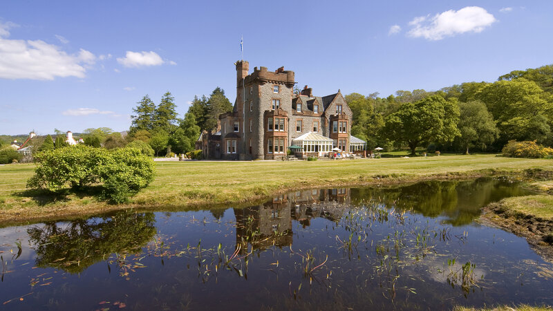 Castle by a Pond — Blue