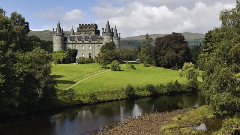 Castle by a River — Green, Serene, Afternoon