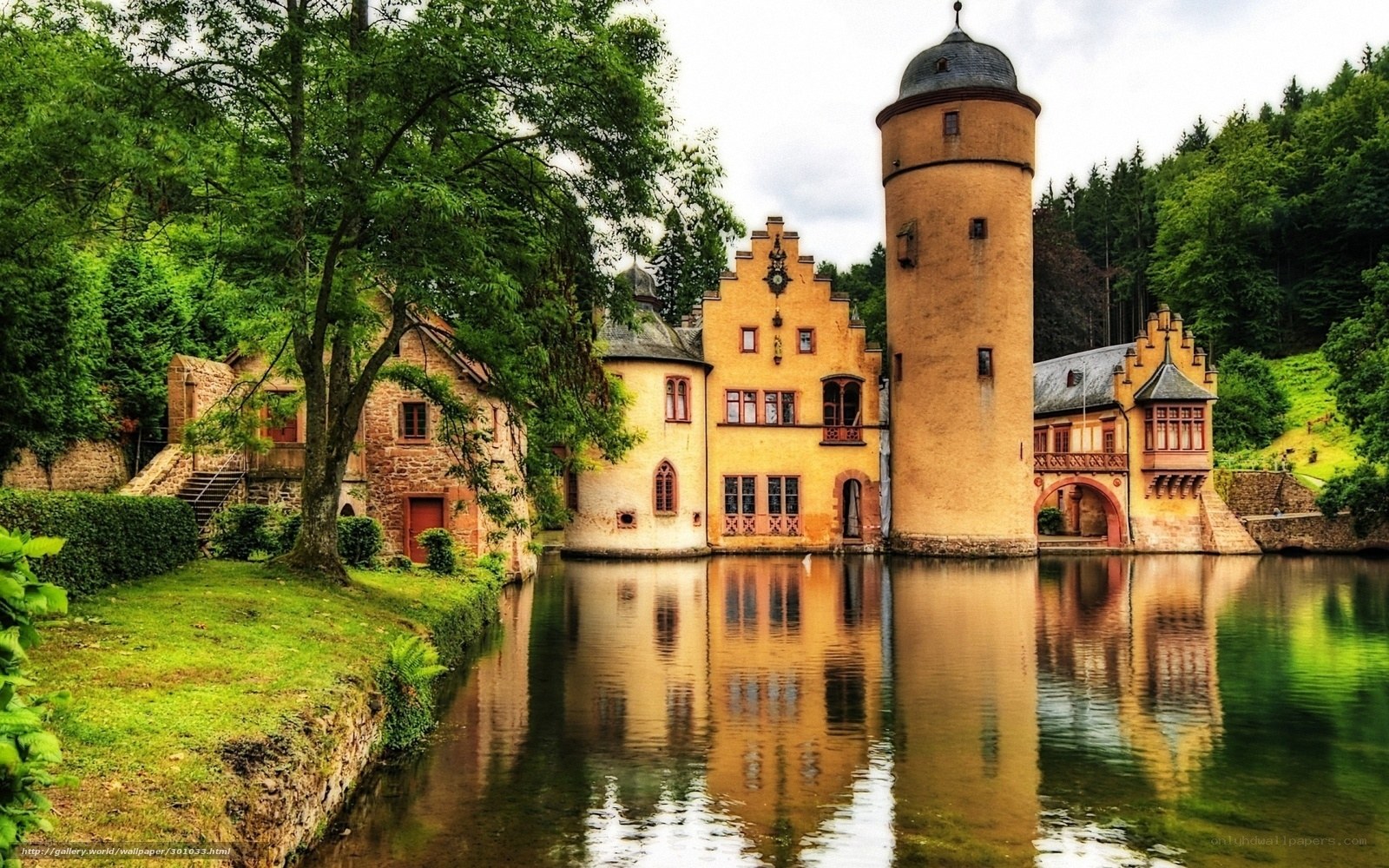 Castle by a serene lake