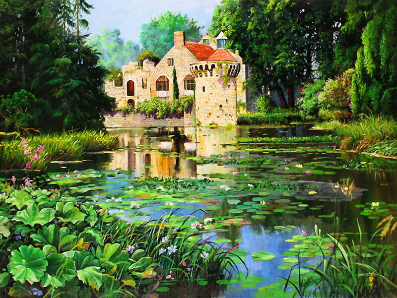 Castle by Pond