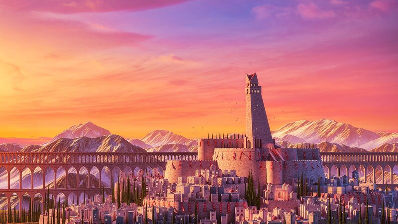 Castle City at Sunset
