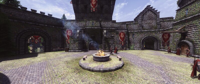 Castle Courtyard — Gray, Serene