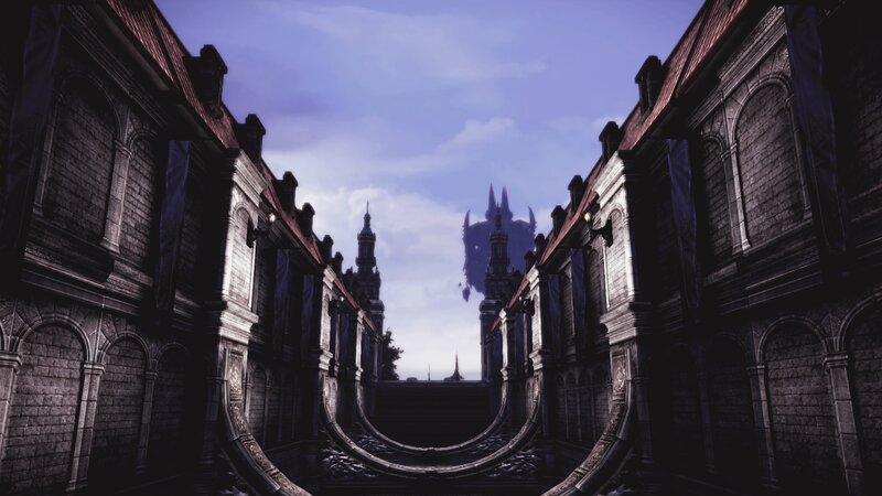 Castle Courtyard with Tower