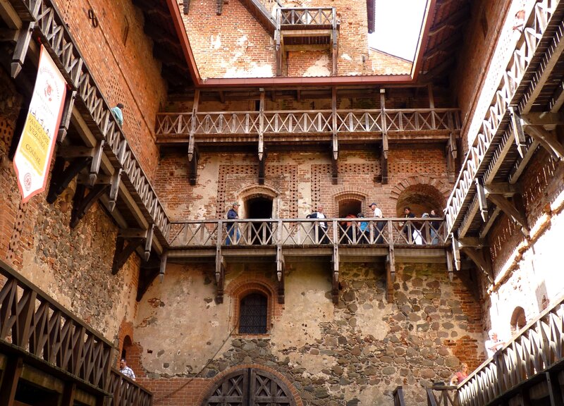 Castle Courtyard with Visitors