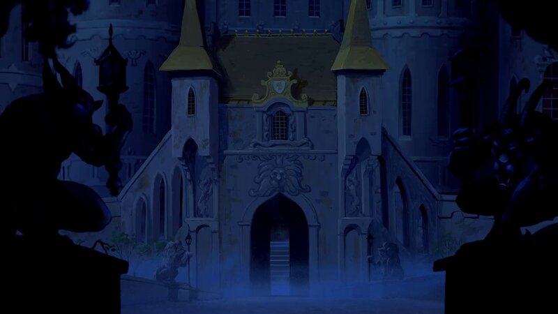 Castle Entrance at Night