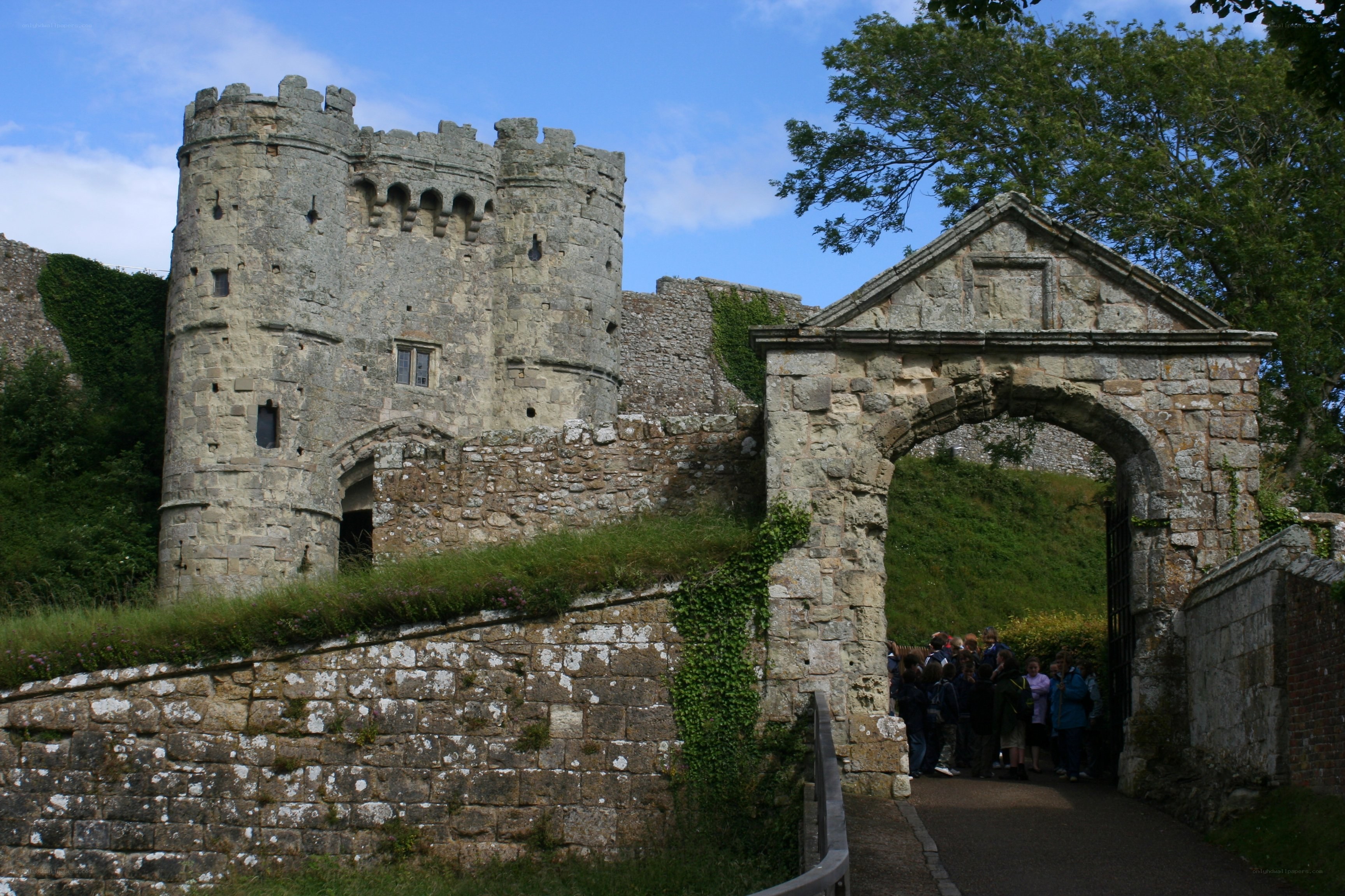 Castle entrance with tower