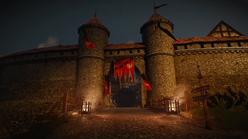 Castle Gate at Night — Brown