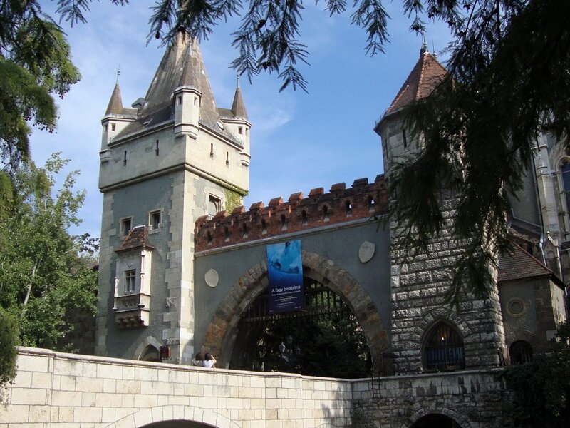 Castle gate with towers