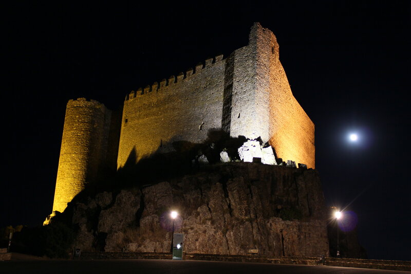 Castle illuminated at night