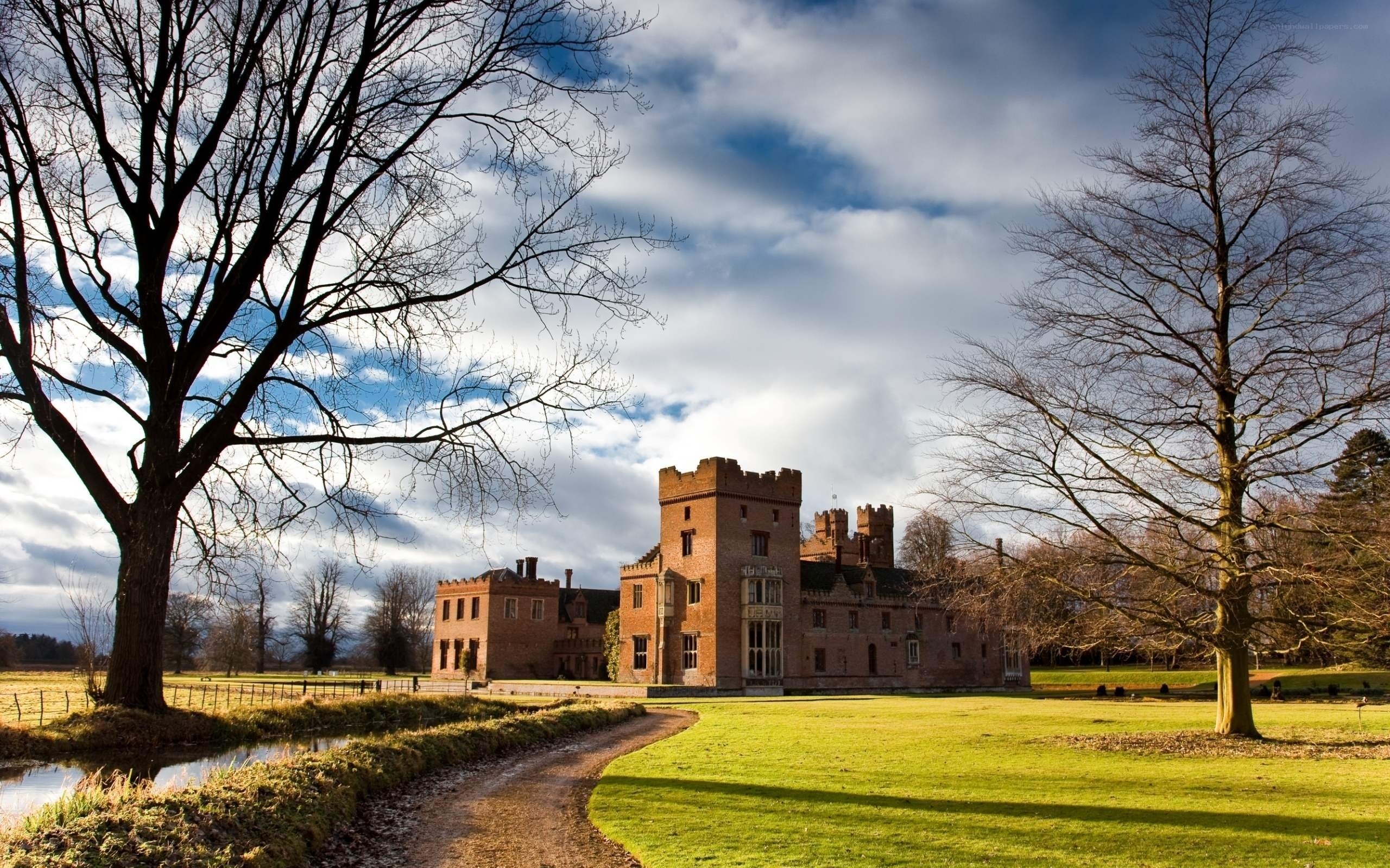 Castle in a green landscape