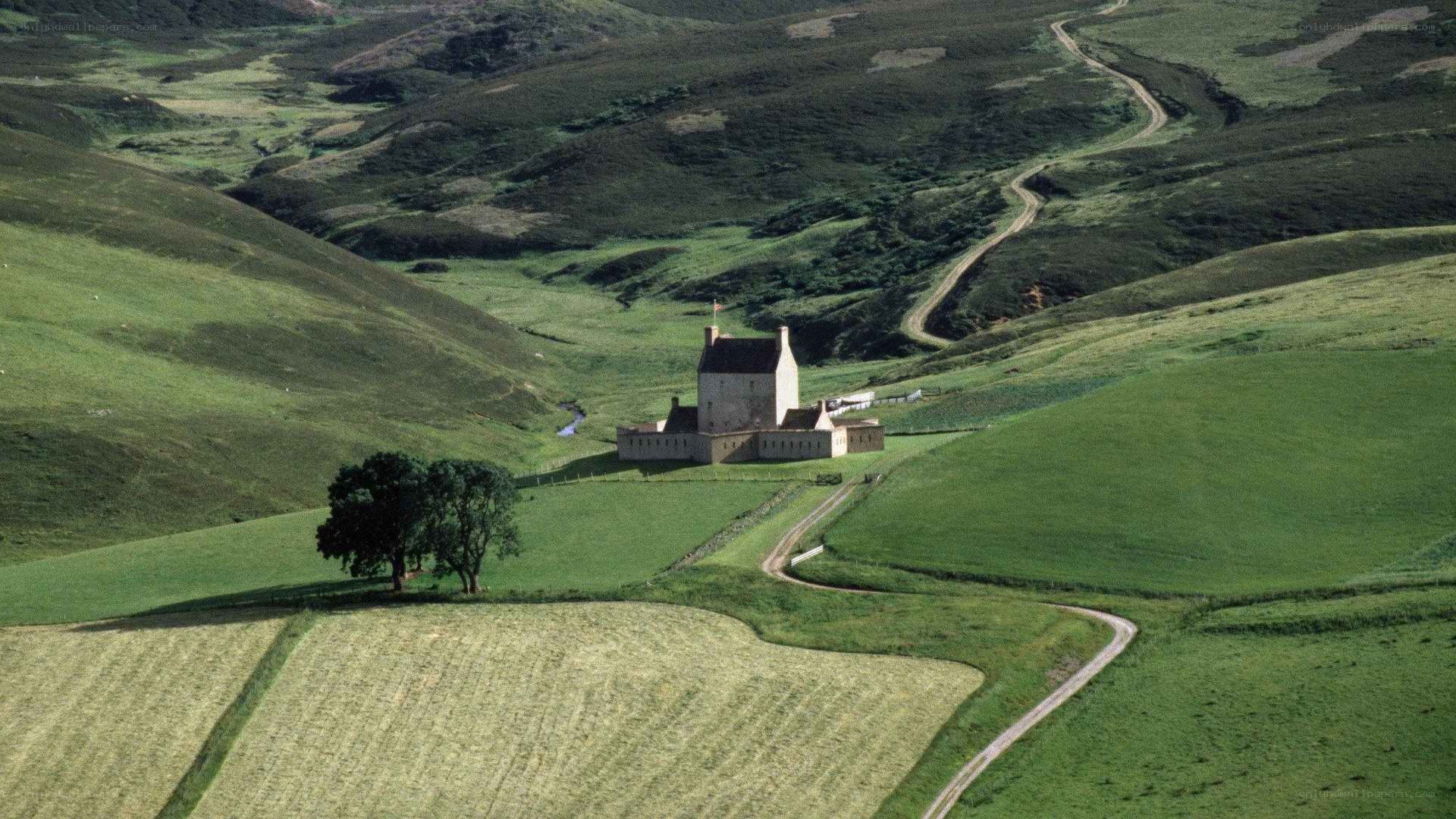 Castle in a green valley