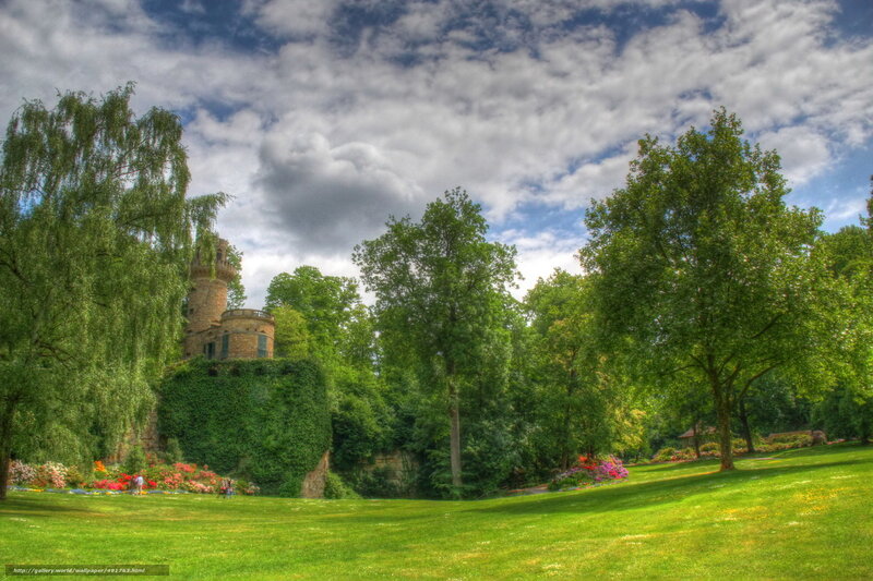 Castle in a lush park