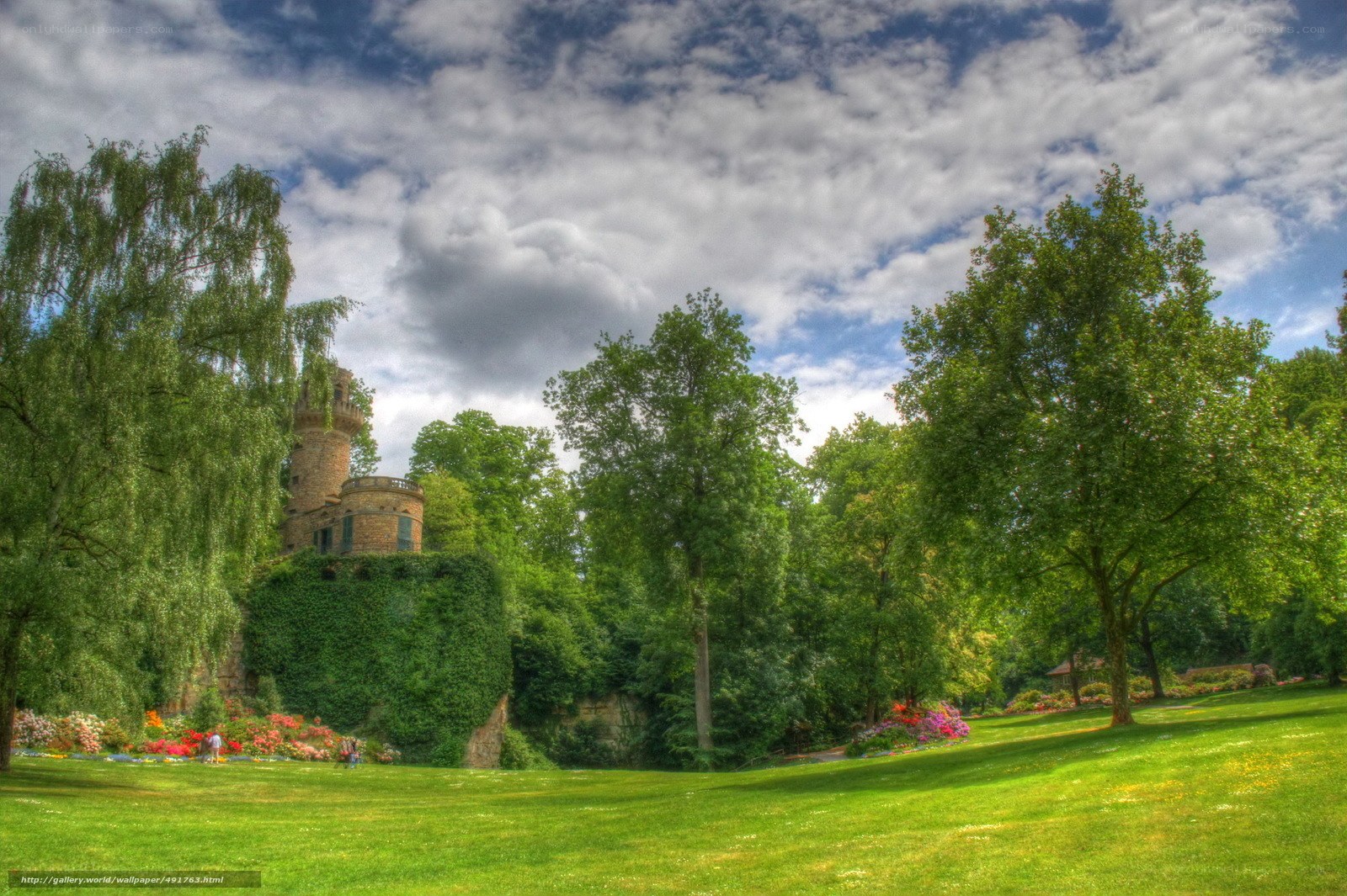 Castle in a lush park