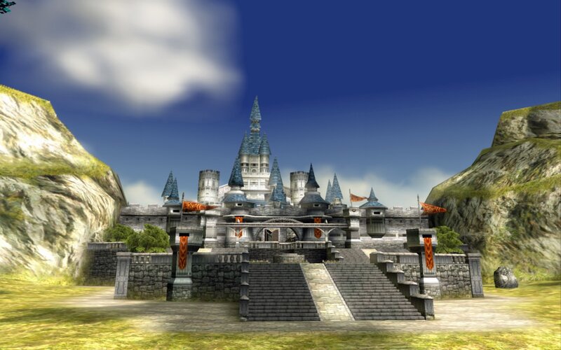 castle in a mountain valley