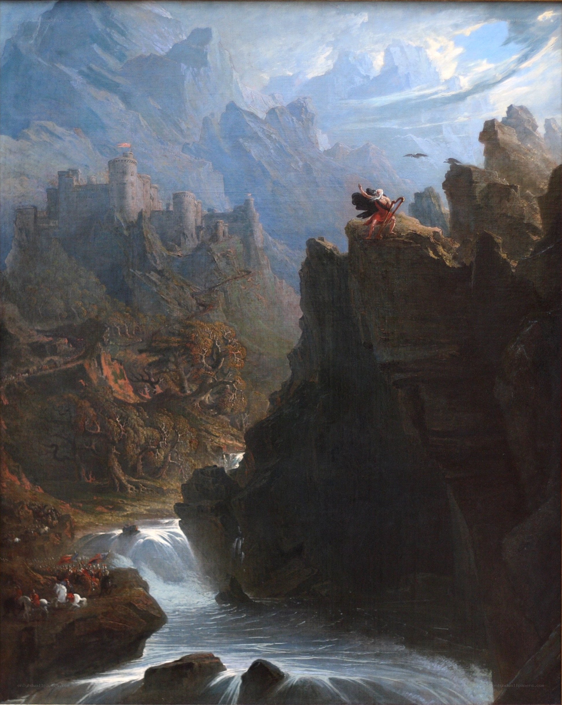 Castle in a mountainous landscape