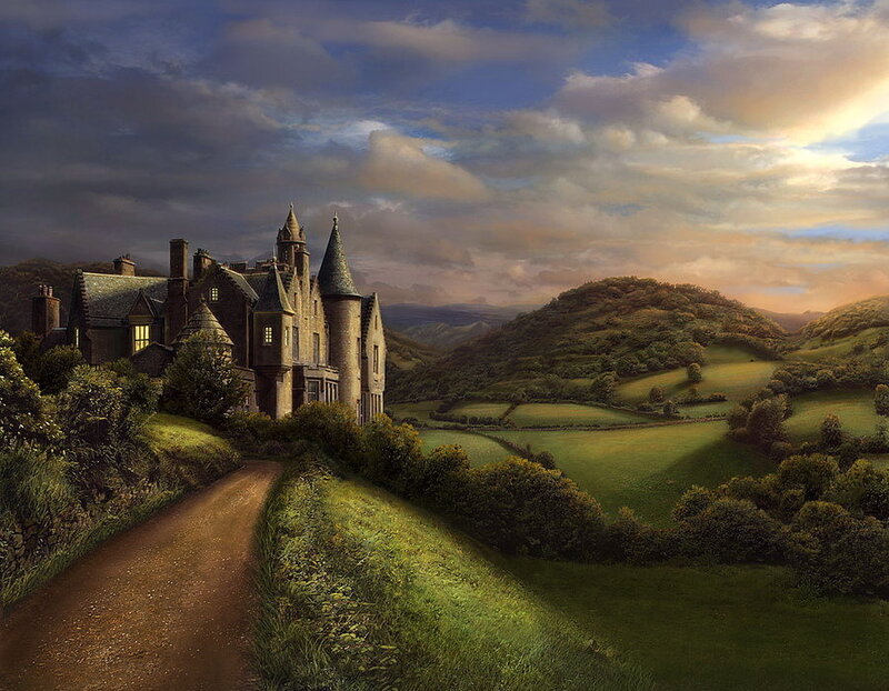 Castle in a Valley — Green