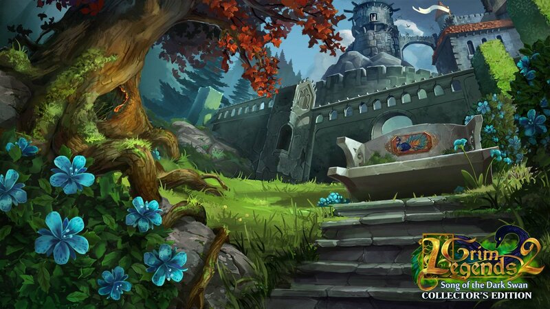 Castle in Autumn Forest — Green, Serene