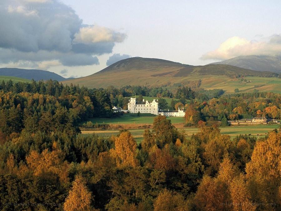 castle in autumn landscape