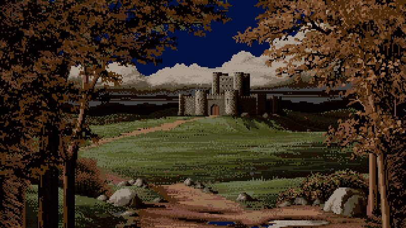 Castle in Autumn Landscape — Brown