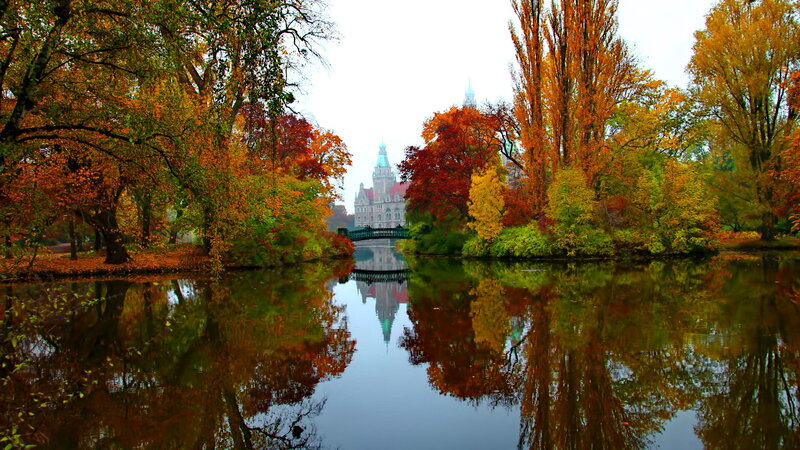 Castle in Autumn Park — Orange