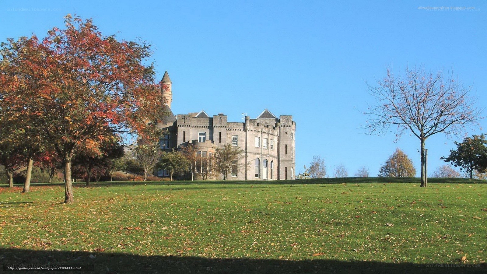 Castle in autumn park