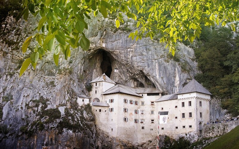 Castle in Cave Entrance