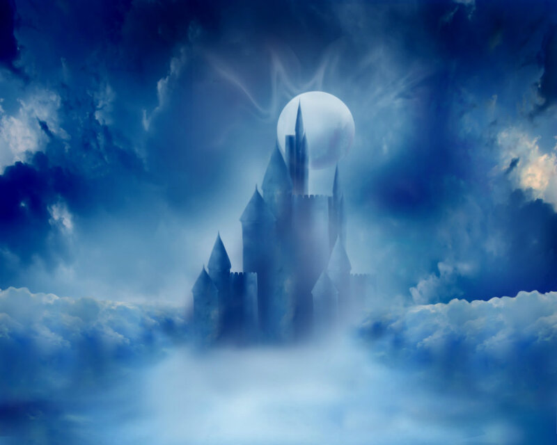 Castle in Clouds — Blue, Mystical