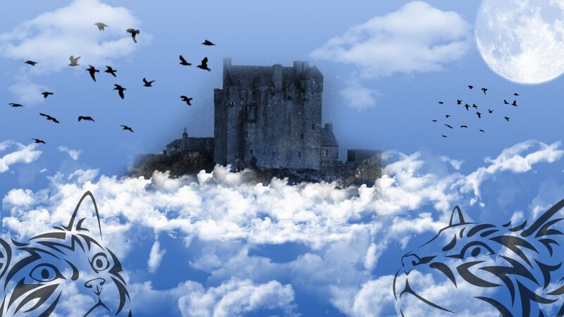Castle in Clouds — Blue