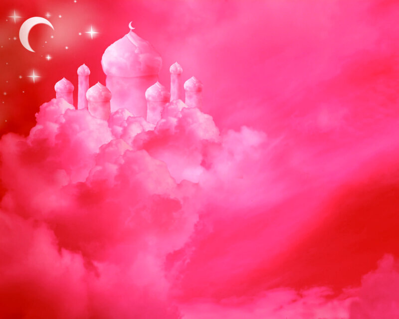 Castle in Clouds — Pink, Dreamy
