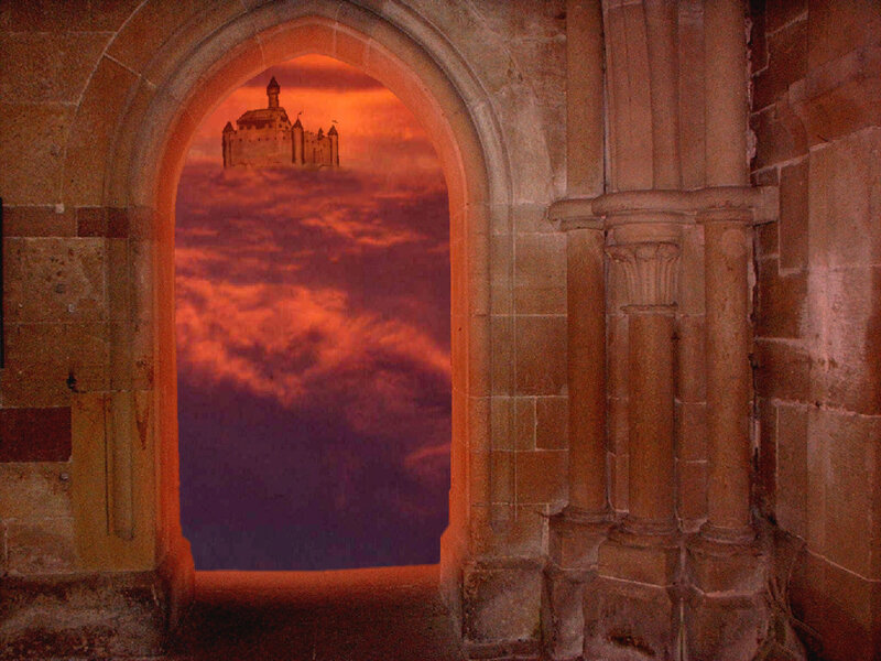 Castle in Clouds — Red, Dramatic
