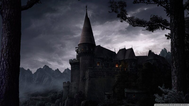 Castle in Dark Forest — Black