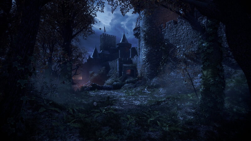 Castle in Dark Forest — Blue