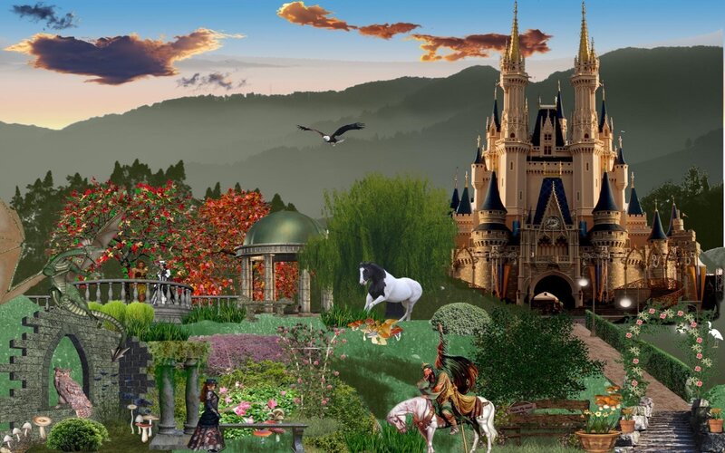 Castle in Fantasy Garden